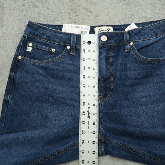 Seven7 Jeans Women's Size 12 Blue High-Rise 90's Straight Denim 29" Inseam NWT - Picture 7 of 16
